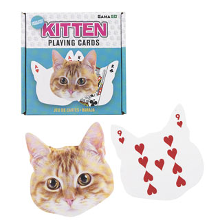 Kitten Shaped Playing Card